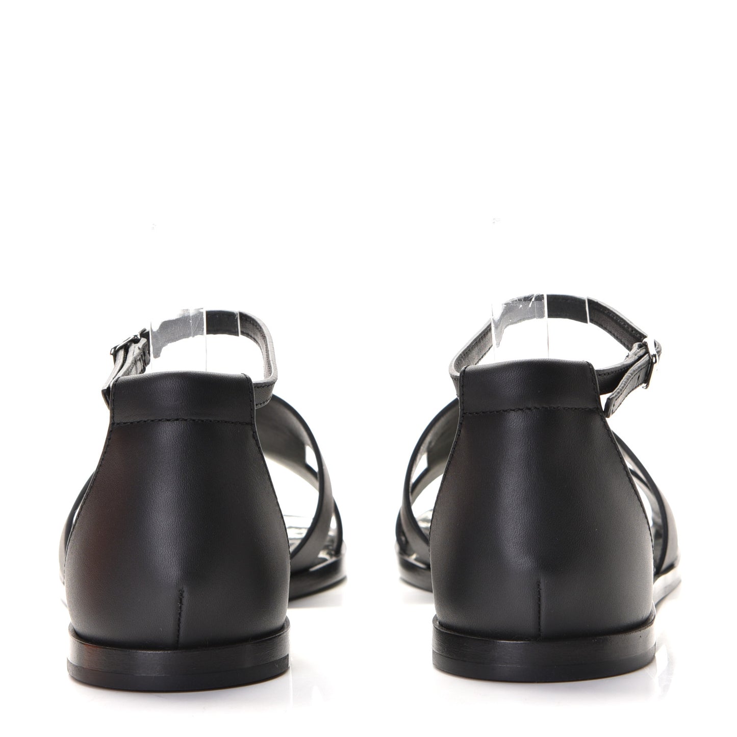 Calfskin Santorini Sandals 38 Black