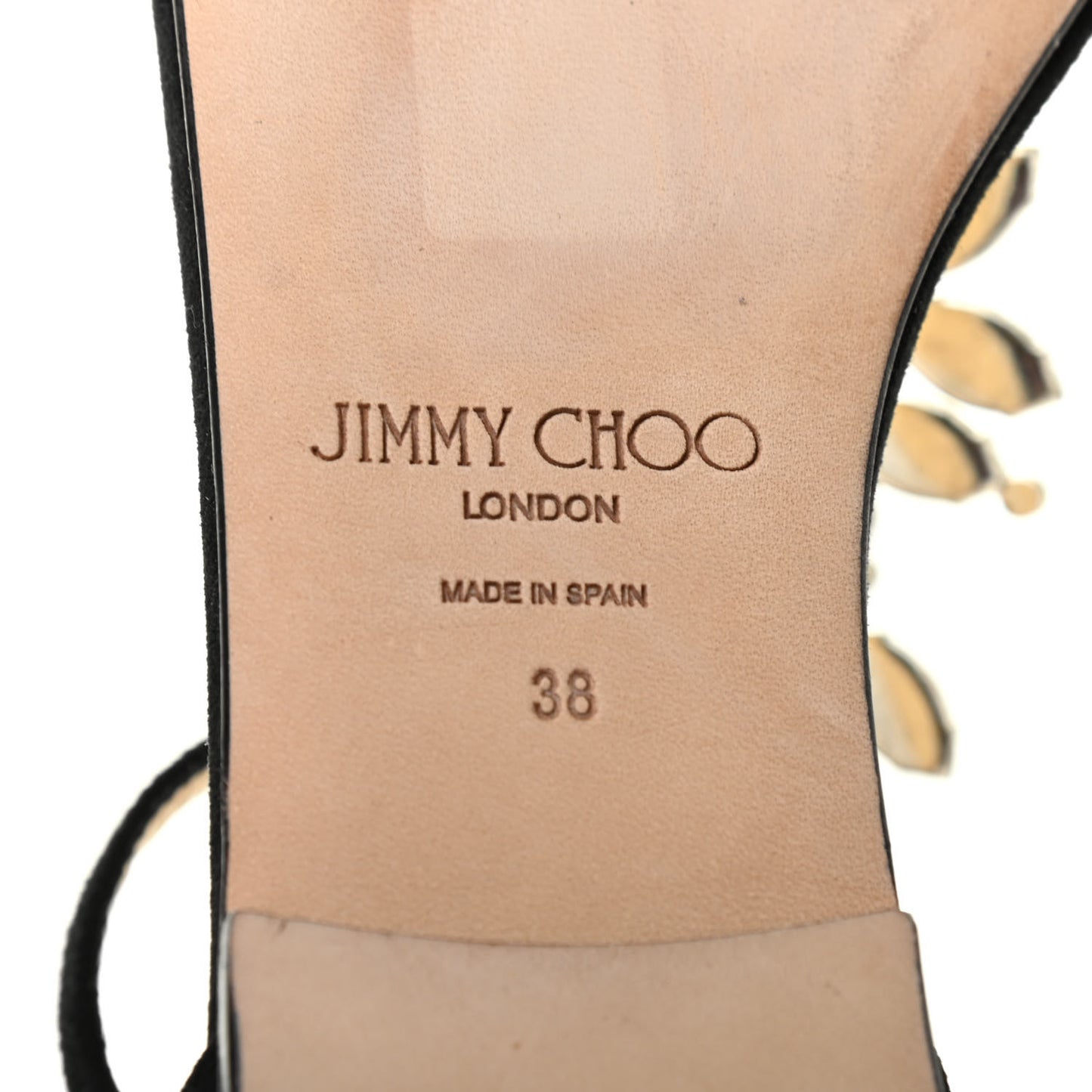 Suede Crystal Averie T-Strap Flat Sandals 38 Black