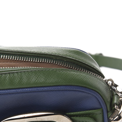 Prada Saffiano Buckle Bi-Color Camera Bag Bluette Lari 13 of 16