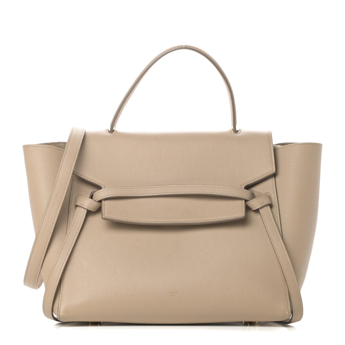 Grained Calfskin Mini Belt Bag Light Taupe