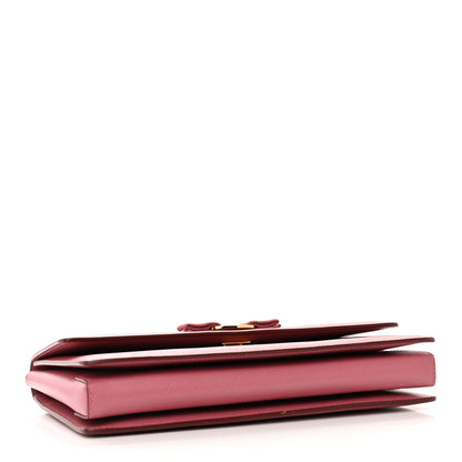 Salvatore Ferragamo Printed Calfskin Ginny Shoulder Bag Griotte 4 of 13