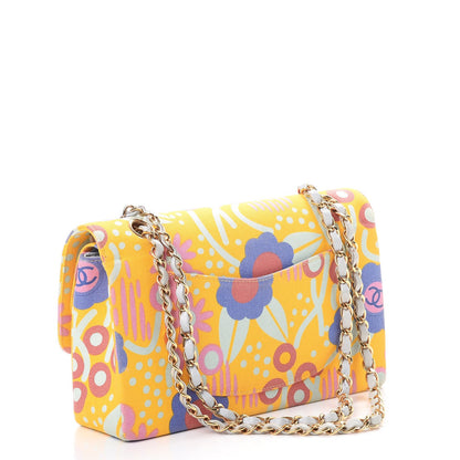 Chanel Canvas Printed Medium Double Flap Multicolor 3 of 15