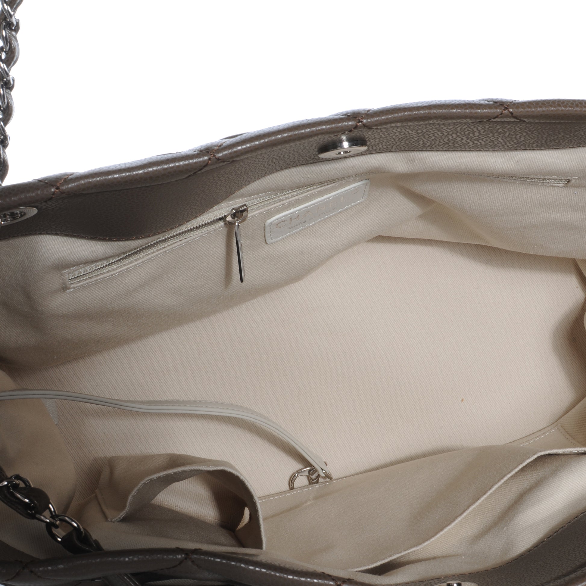Chanel Caviar CC Timeless Soft Tote Taupe Fonce 8 of 8
