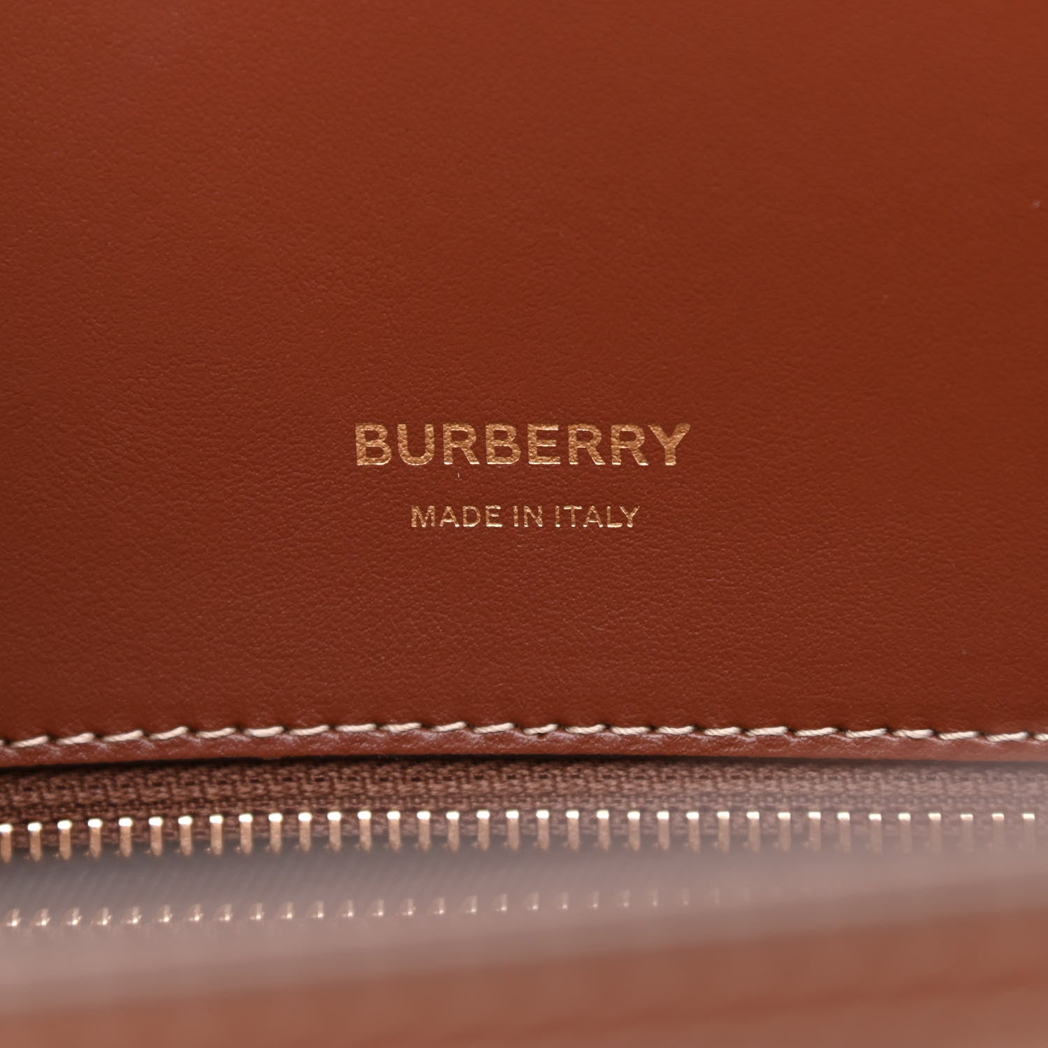 Burberry Calfskin Vintage Check Two Handle Title Bag Archive Beige 6 of 8