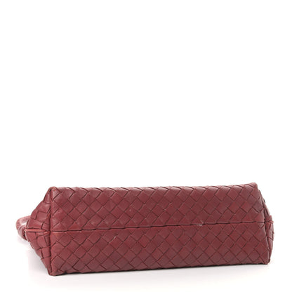 Bottega Veneta Nappa Intrecciato Shoulder Bag Dark Red 3 of 11