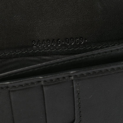 Gucci Guccissima Metal Bar Continental Flap Wallet Black 7 of 7