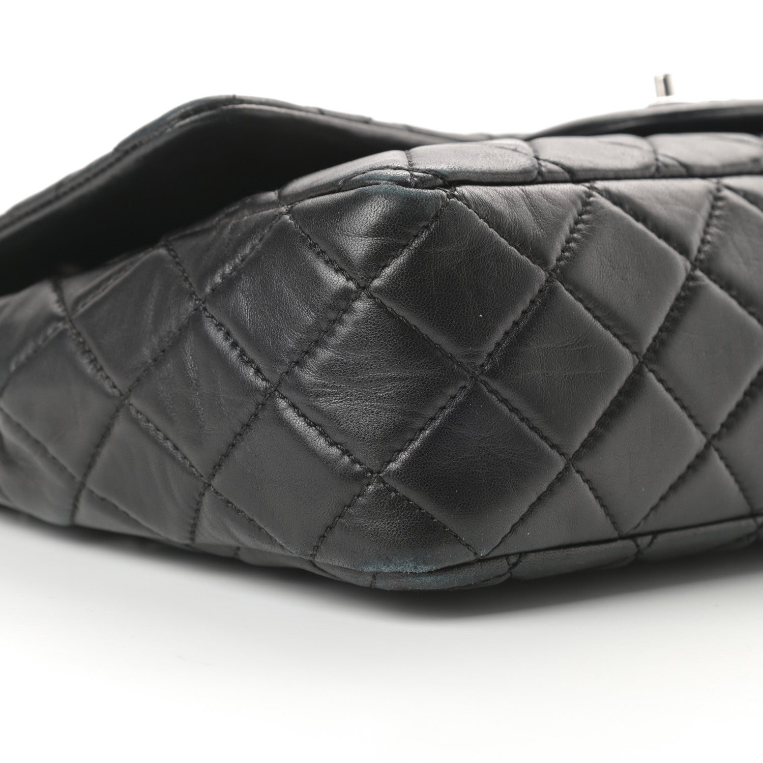 Chanel Lambskin Quilted Jumbo Single Flap Black 9 of 13