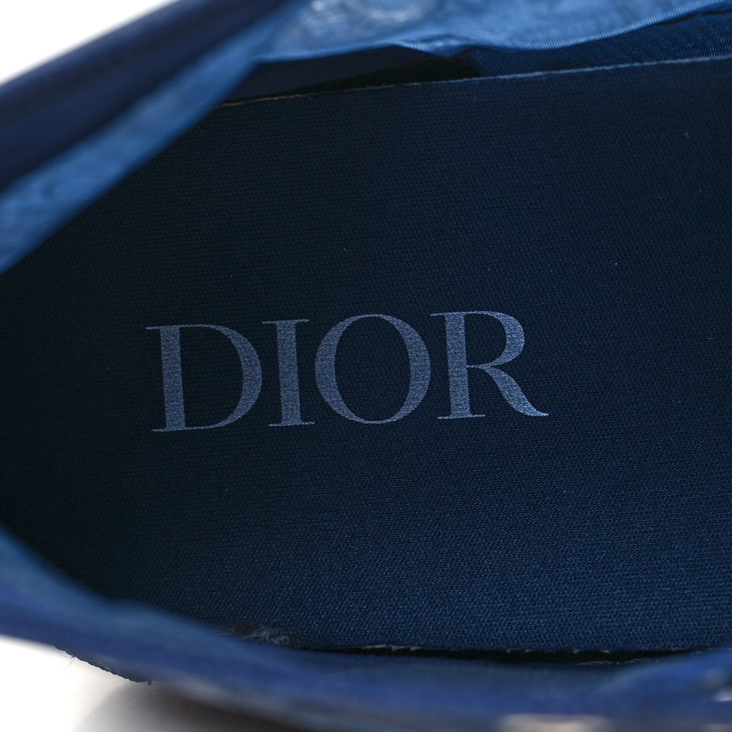 Christian Dior Transparent Canvas Raised Oblique Mens B23 High Top Sneakers 43 Blue 8 of 10