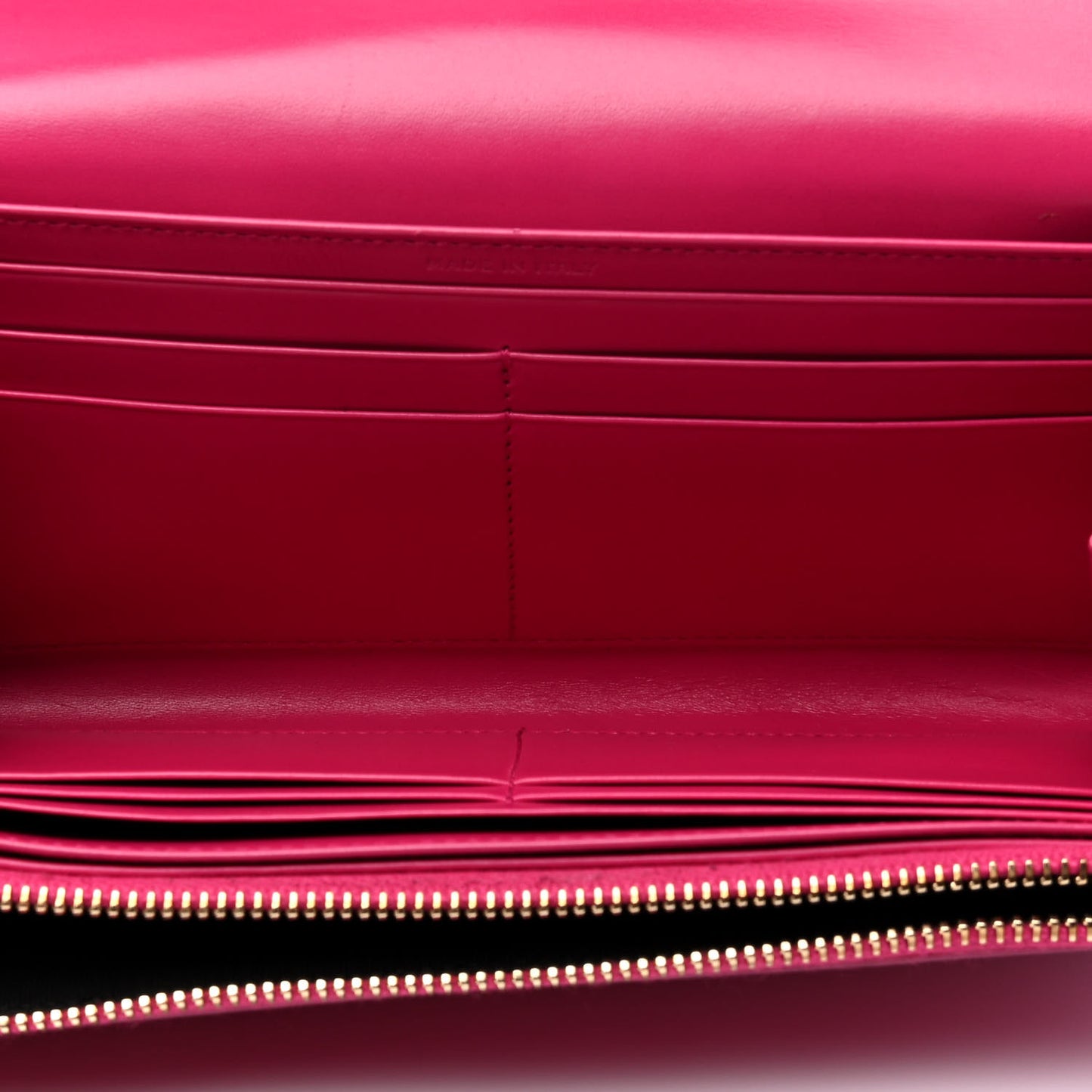 Calfskin Classic Large Marquage Flap Wallet Pink