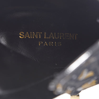 Saint Laurent Jacquard Leopard Loulou Ankle Boots 38 Oro 7 of 9