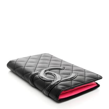 Chanel Calfskin Quilted Cambon Yen Wallet Black 4 of 9