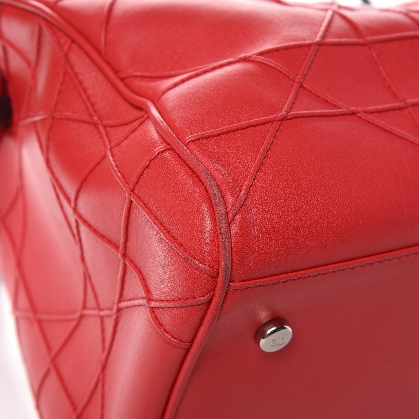 Lambskin Cannage Granville Polochon Coral