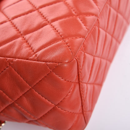 Chanel Lambskin Quilted XL Maxi Single Flap Red 12 of 13