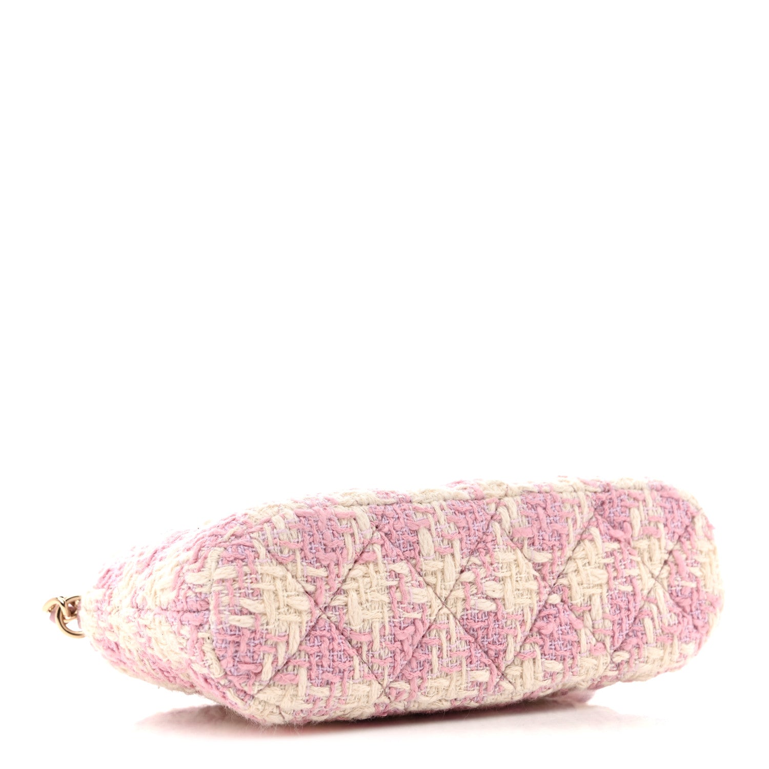 Chanel Tweed Quilted Mini Clutch With Chain Pink 1855433