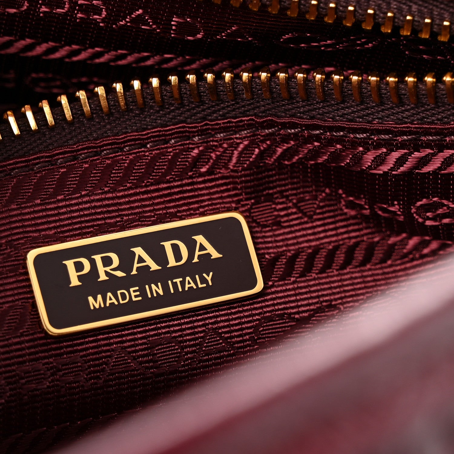 Prada Shiny Nappa Medium Bonnie Shoulder Bag Bordeaux 6 of 10
