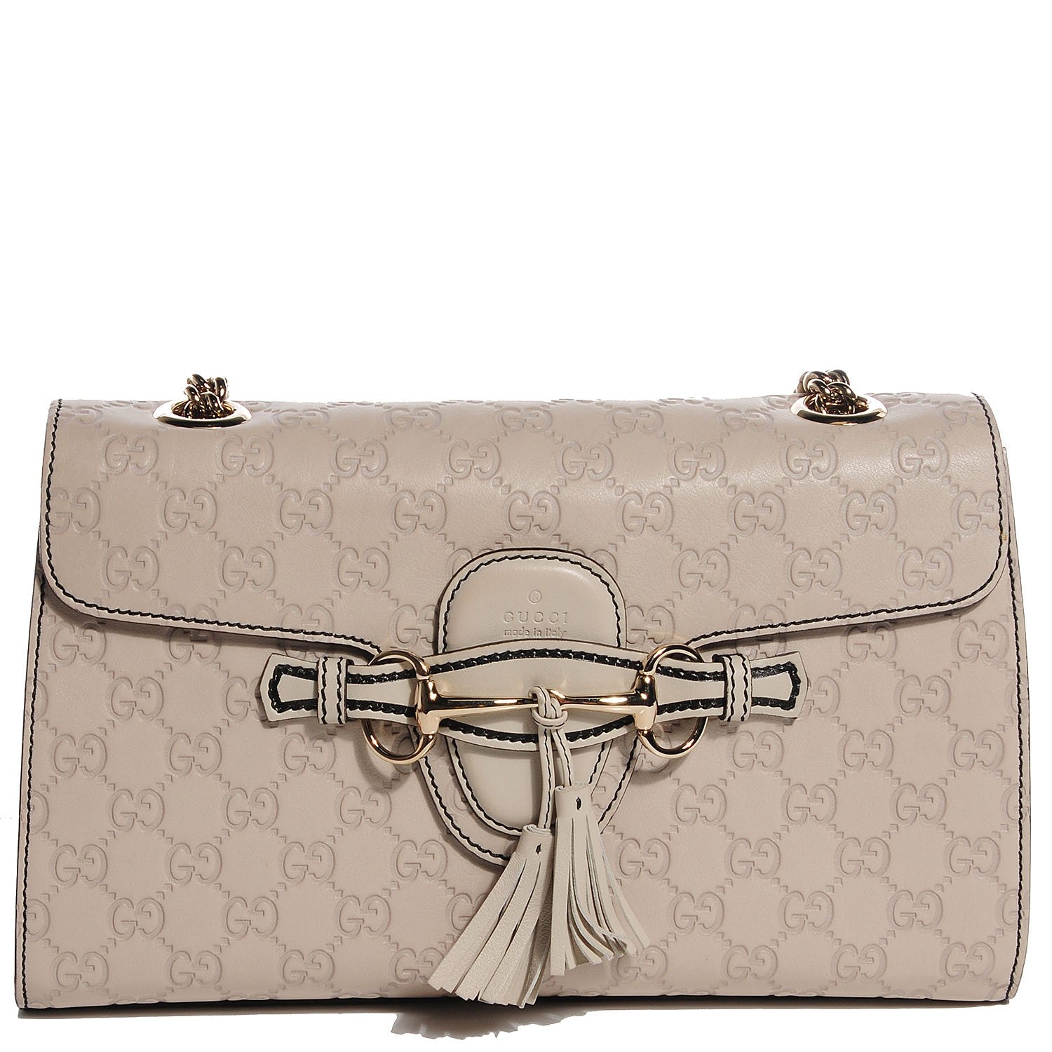 Gucci Guccisima Medium Emily Chain Shoulder Bag Off White 1 of 10