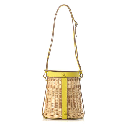 Hermes Swift Wicker Sac Farming Picnic Bag Lime Naturel 1 of 10