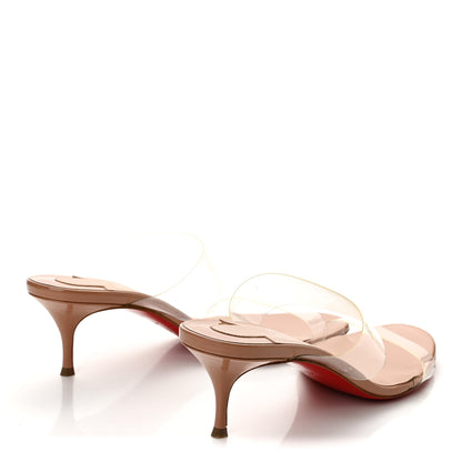 Christian Louboutin Patent PVC Just Nothing 55mm Slide Sandals 39 Nude 5 of 8