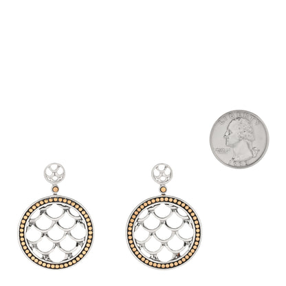 John Hardy Sterling Silver 18K Yellow Gold Legends Naga Round Drop Earrings 2 of 4