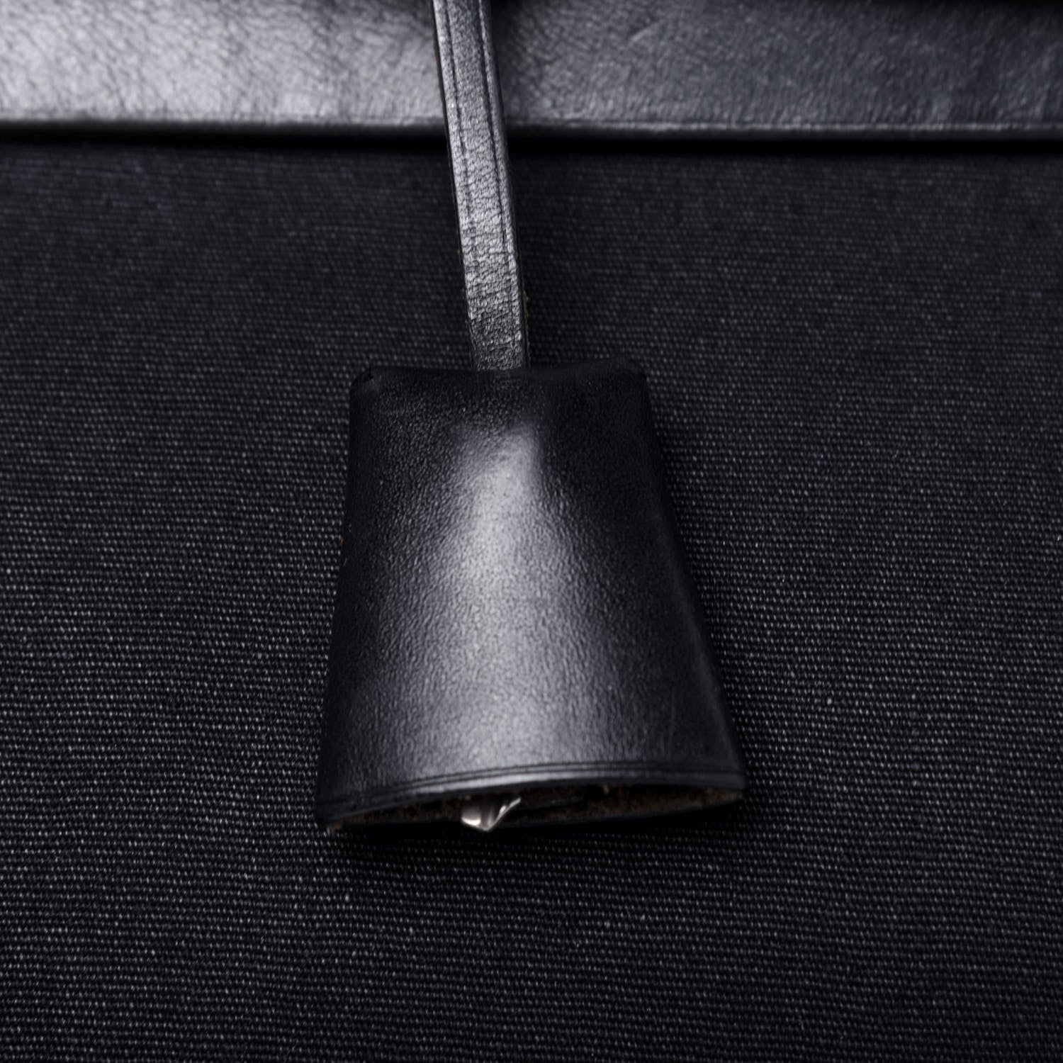 Hermes Toile Vache Calfskin Herbag 39 MM Black 23 of 33
