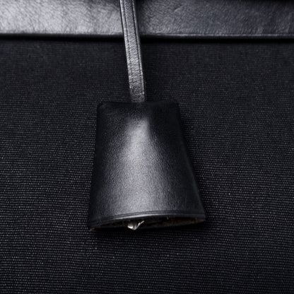 Hermes Toile Vache Calfskin Herbag 39 MM Black 23 of 33