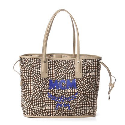 MCM Visetos Medium Liz Reversible Shopper Tote Beige 2 of 13