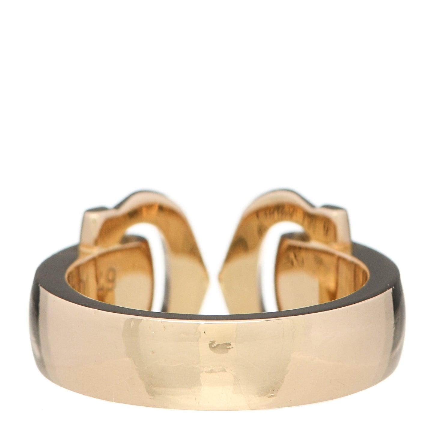 18K Yellow Gold Diamond C De Cartier Ring 49 4.75