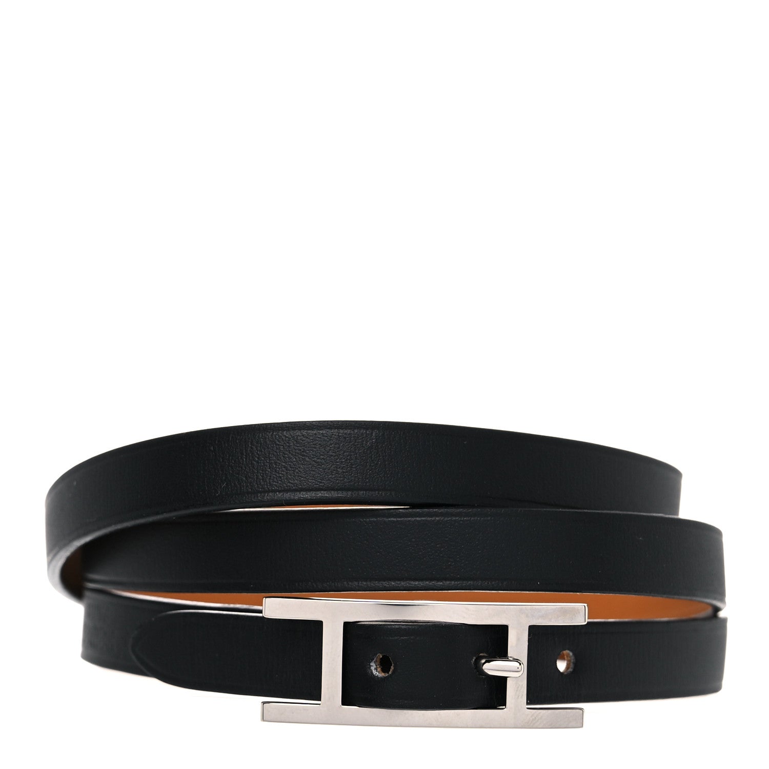 Hermes Swift Hapi 3 MM Triple Tour Bracelet S Black 1 of 8