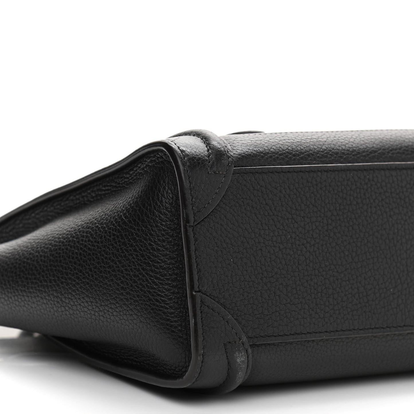 Drummed Calfskin Nano Luggage Black
