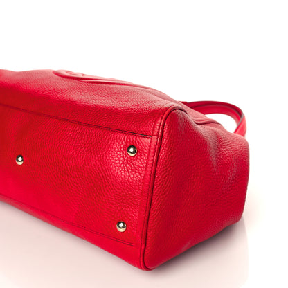 Gucci Pebbled Calfskin Medium Soho Shoulder Bag Red 8 of 8