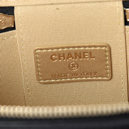 Chanel Lambskin Quilted Pearl Crush Box With Chain Black 6 of 10