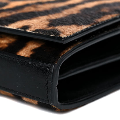 Saint Laurent Calf Hair Monogram Chain Wallet Leopard 9 of 14