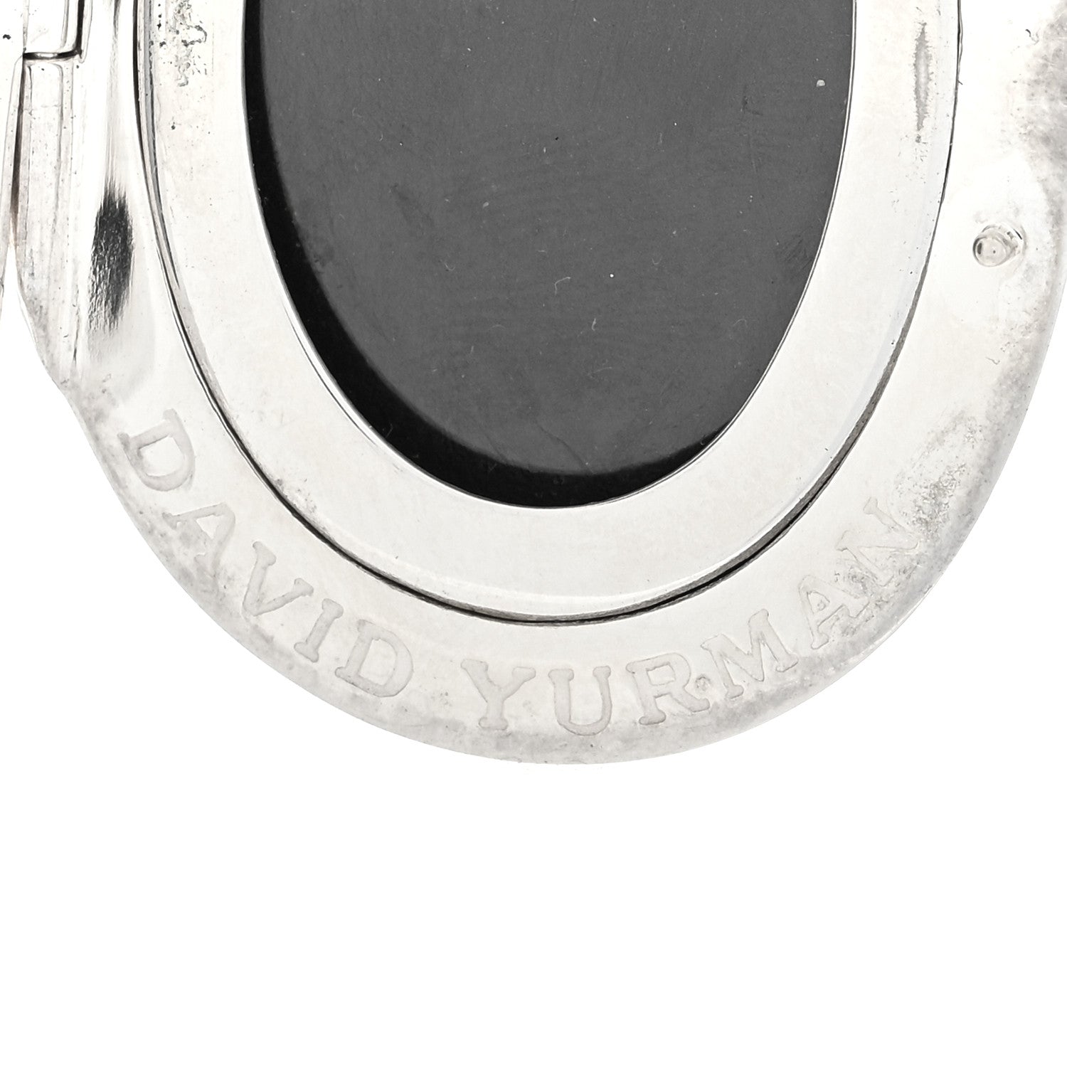 David Yurman Sterling Silver 18K Yellow Gold Oval Cable Locket Pendant 5 of 5