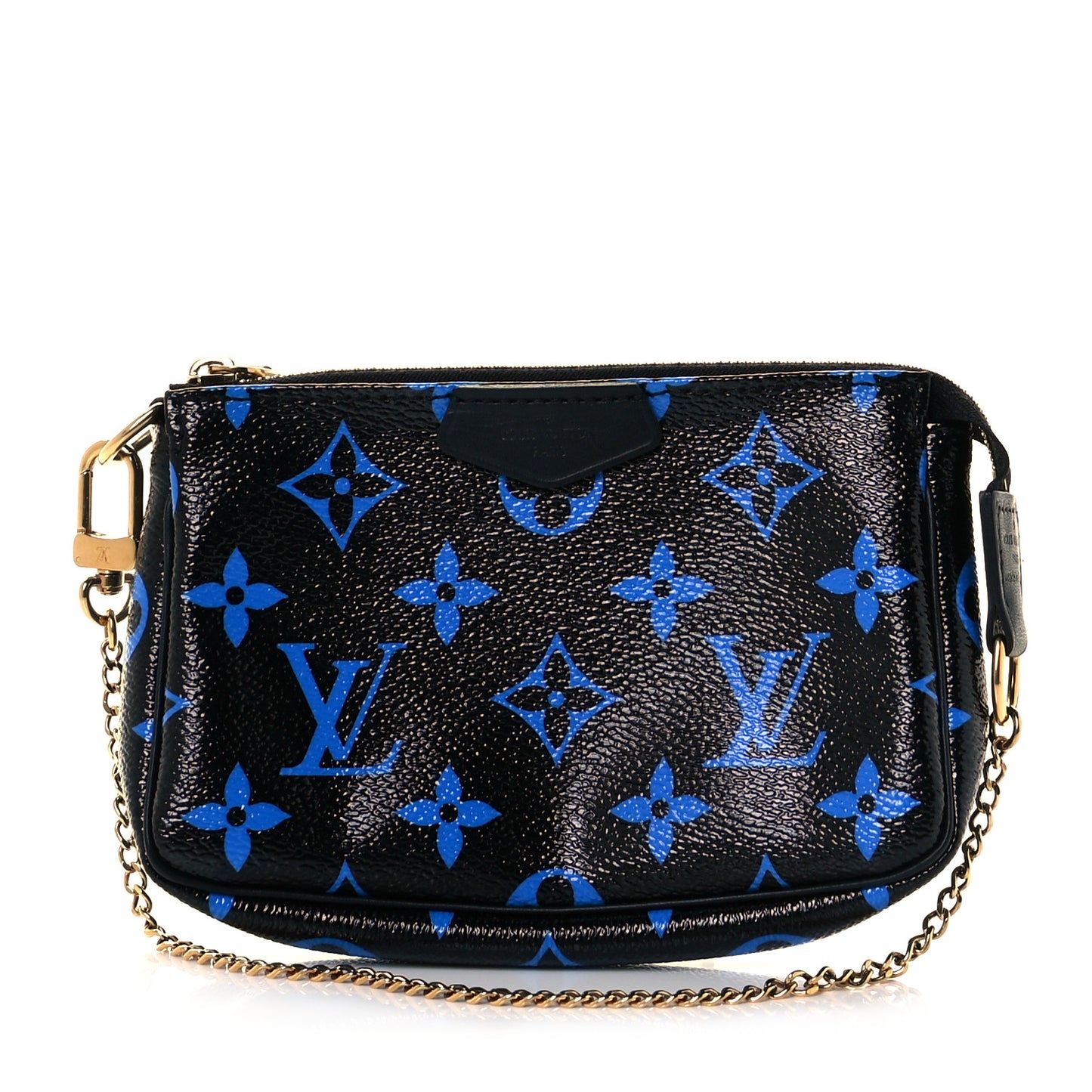 Colored Monogram Mini Pochette Accessories Blue Black