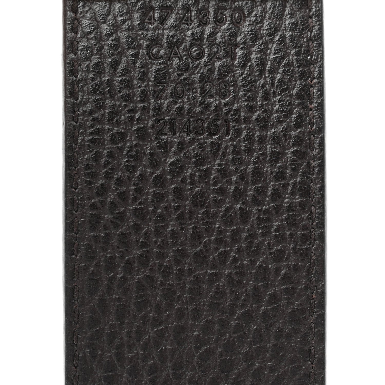 Gucci Calfskin Double G Reversible 37mm Belt 70 28 Black Cocoa 4 of 7