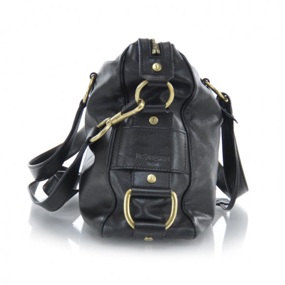 Leather Muse Messenger Bag Black