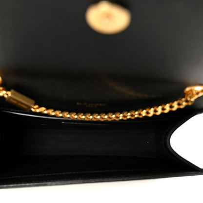 Saint Laurent Grain De Poudre Small Monogram Kate Satchel Black 5 of 14