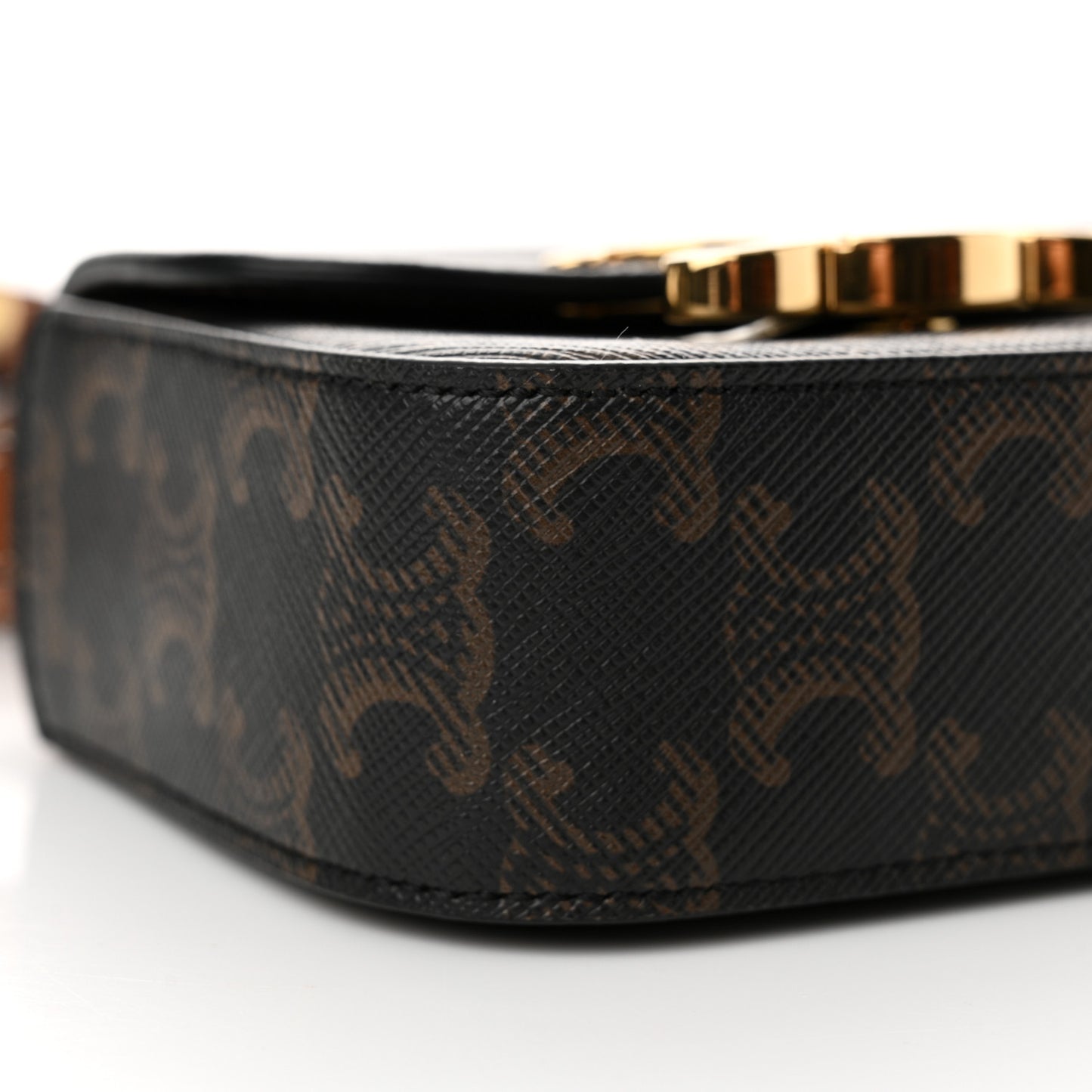 Triomphe Canvas Calfskin Mini Claude Tan