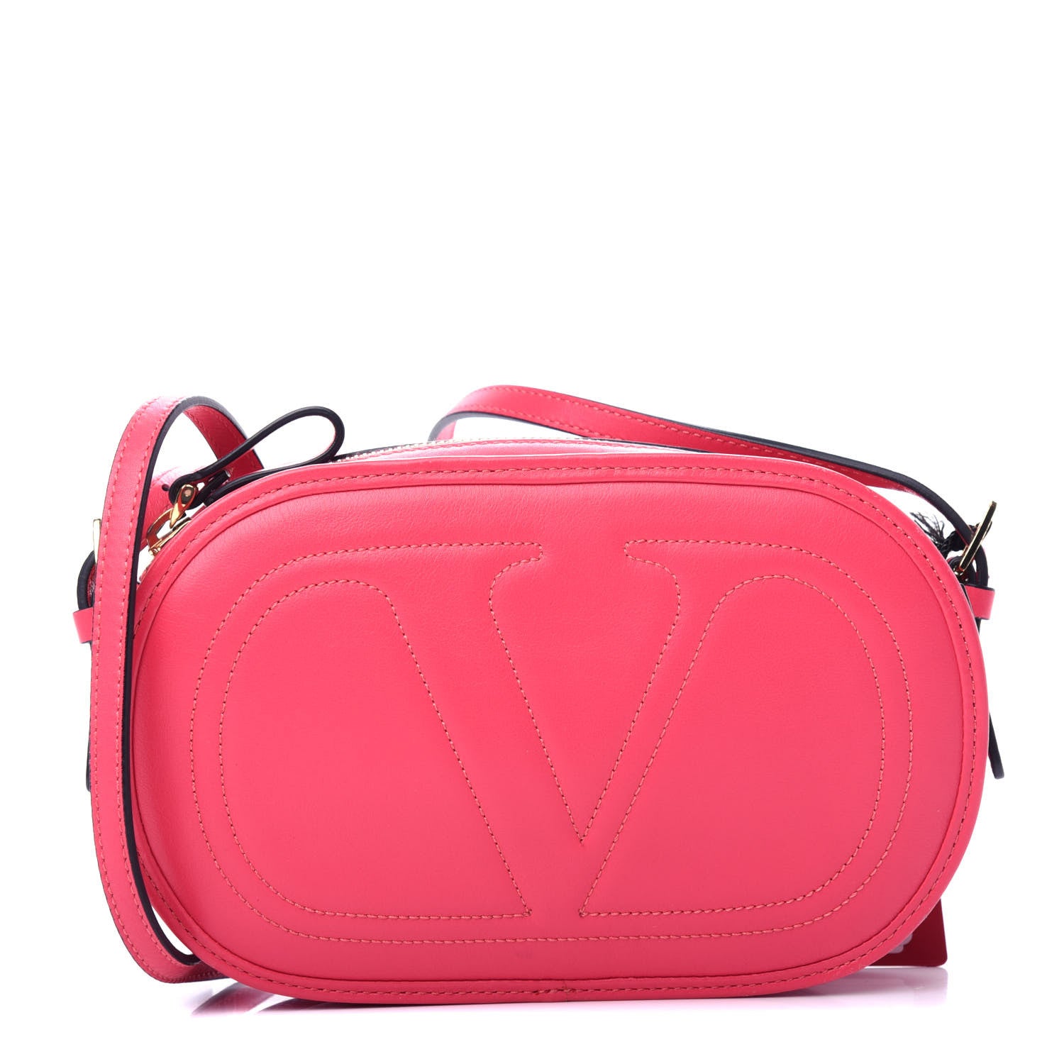 Valentino Garavani Calfskin Small Logo Go Crossbody Bag Pink 1 of 12