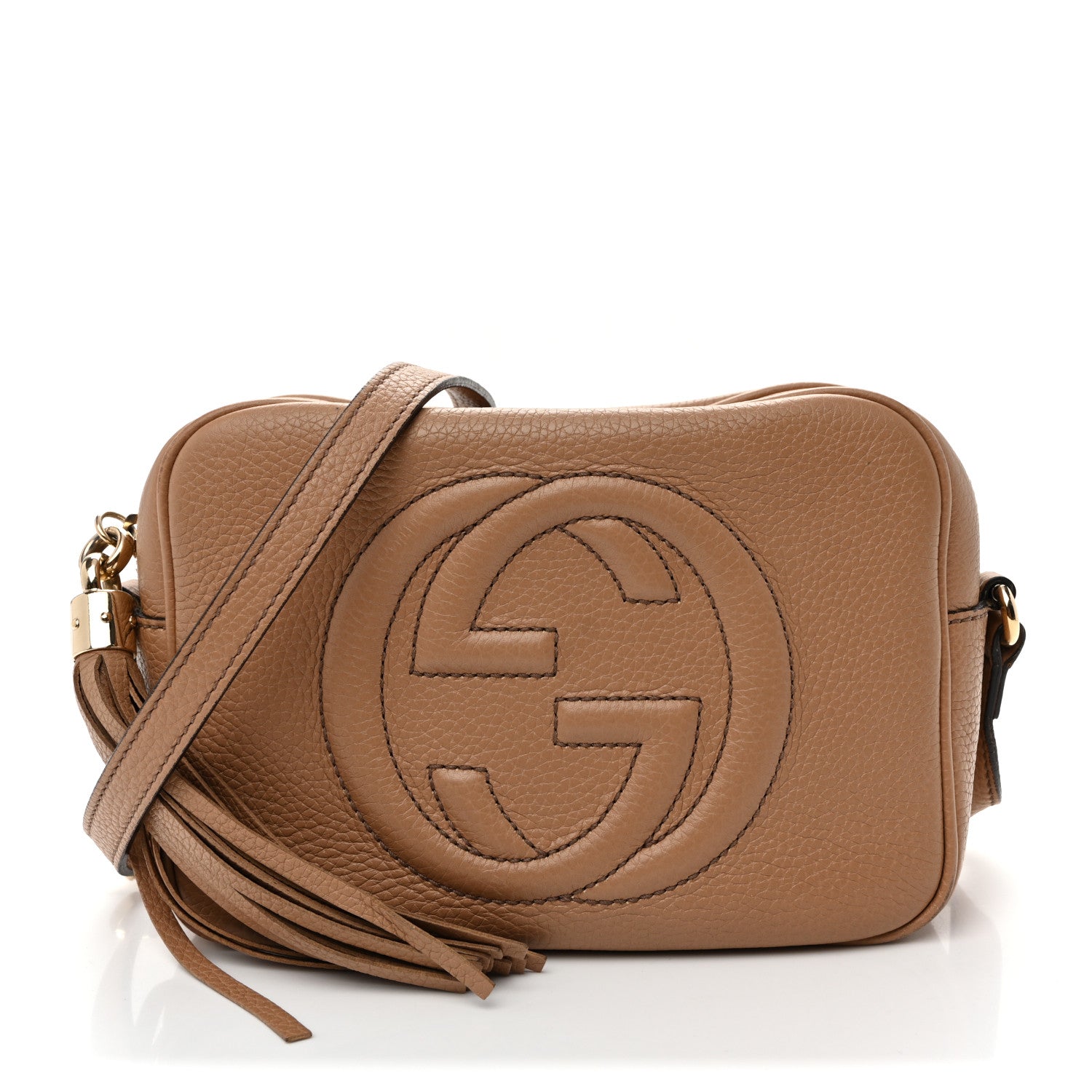 Gucci Pebbled Calfskin Small Soho Disco Bag Camelia 1 of 11
