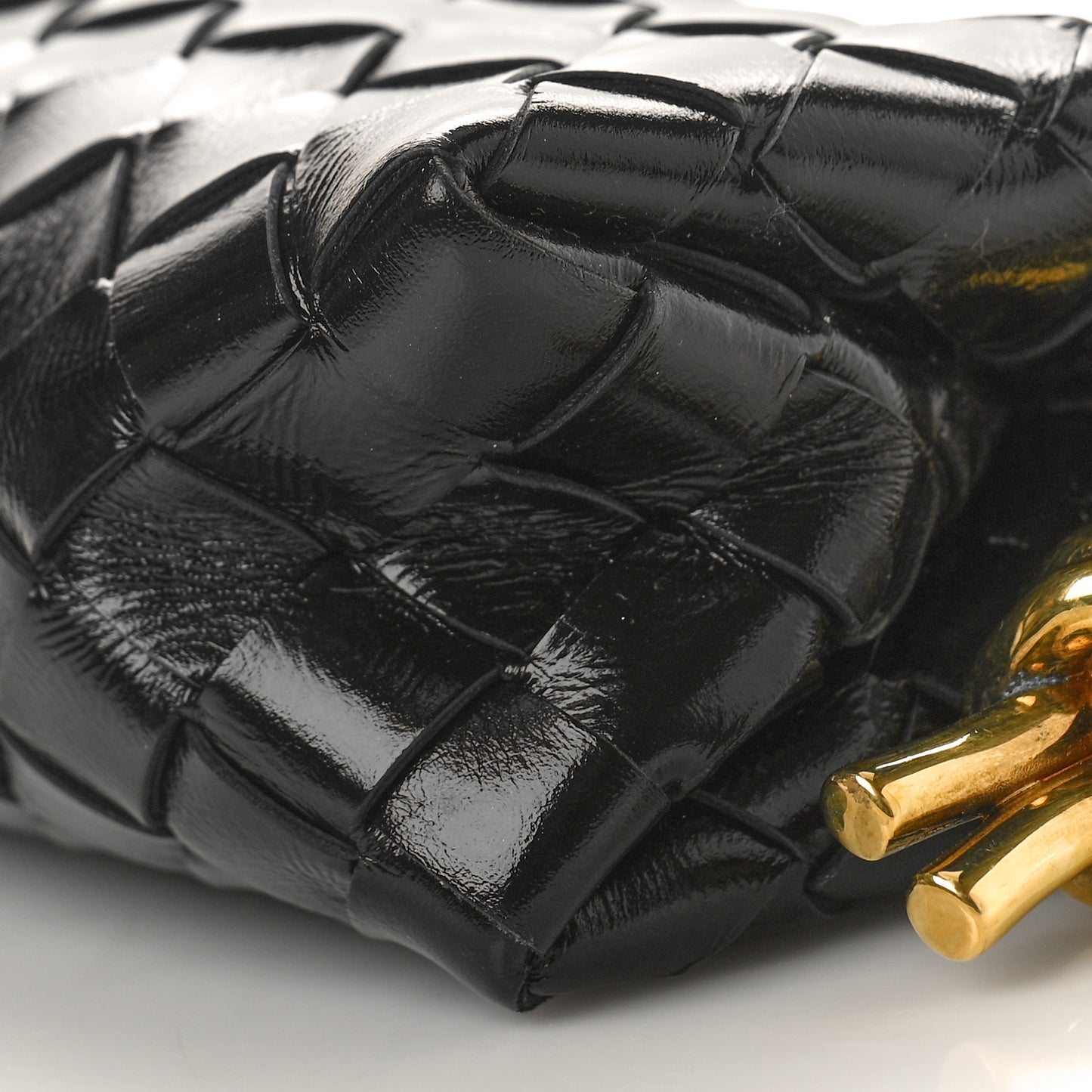 Nappa Intrecciato Metallic Knot Mini Loop Camera Bag Black
