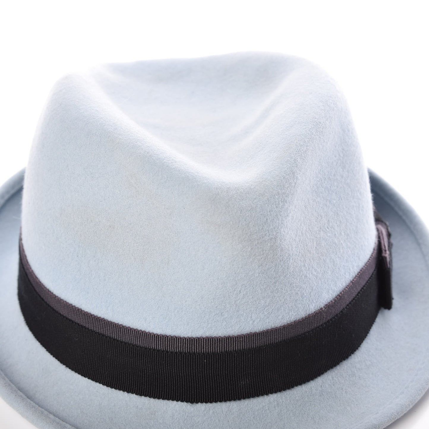 Rabbit Fur Felt CC Fedora Hat M Light Blue