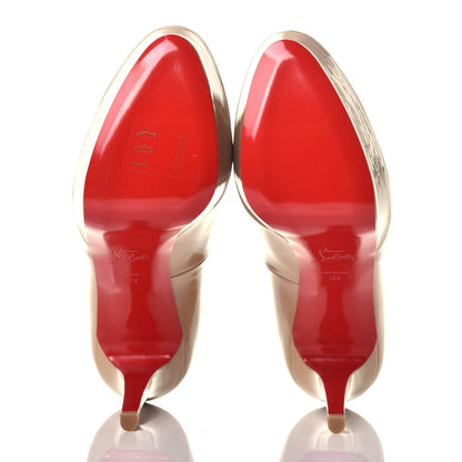 Christian Louboutin Patent Bianca 120 Pumps 38 Nude 4 of 7