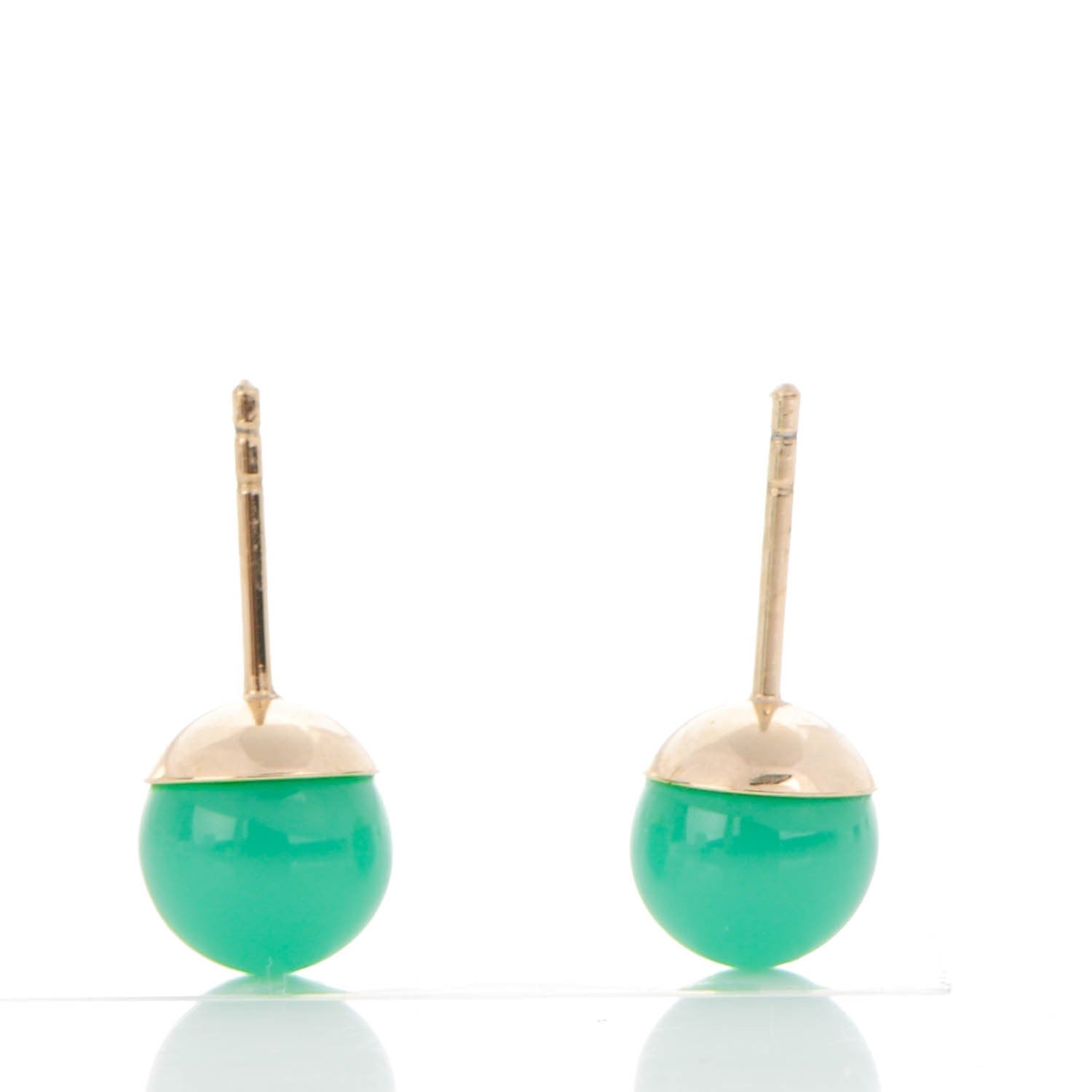 Christian Dior Mise En Dior Tribal Earrings Jade Green 3 of 4