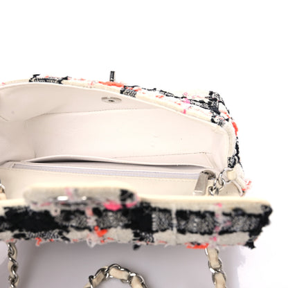 Chanel Tweed Quilted Mini Rectangular Flap Black White Pink 12 of 19