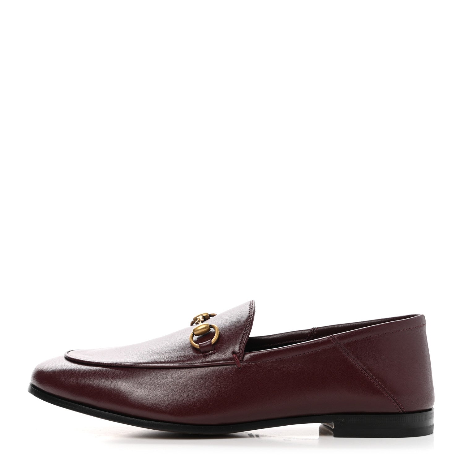 Gucci Lambskin Womens Brixton Horsebit Loafers 37 Vintage Bordeaux 1 of 9