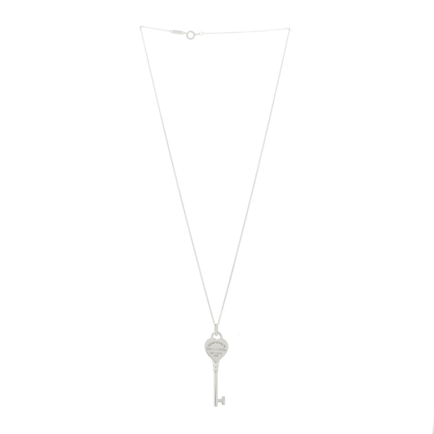Sterling Silver Return to Tiffany Heart Key Pendant Necklace