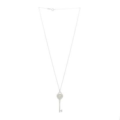 Tiffany Sterling Silver Return to Tiffany Heart Key Pendant Necklace 3 of 6