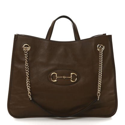 Gucci New Sakai Calfskin Lux Large Horsebit 1955 Tote Bag Brown Sugar 1 of 10