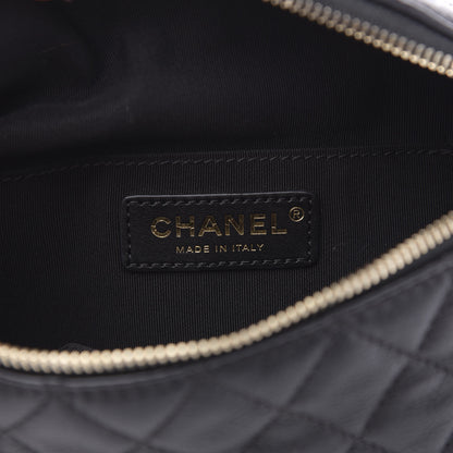 Chanel Calfskin Quilted Banane Waist Bag Fanny Pack Black 6 of 9